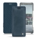 Capa em pele Sony Xperia 5 - Jean vintage ( Roughtcut - Pantone 285U  ) 