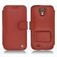 レザーケース Samsung GT-i9500 Galaxy S IV - Rouge ( Nappa - Pantone 199C ) 