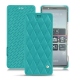 Custodia in pelle Sony Xperia 5 - Bleu fluo - Couture