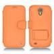 Housse cuir Samsung GT-i9500 Galaxy S IV - Orange ( Nappa - Pantone 1495U ) 