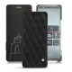 Housse cuir Sony Xperia 5 - Negre poudro - Couture