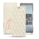 Lederschutzhülle Sony Xperia 5 - Blanc escumo - Couture