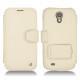 Samsung GT-i9500 Galaxy S IV leather case - Ivoire ( Sleek P C12 - White ) 