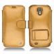 Custodia in pelle Samsung GT-i9500 Galaxy S IV - Or Maïa ( Bologna Hi Gloss Metallic - Pantone 871C ) 