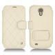 Lederschutzhülle Samsung GT-i9500 Galaxy S IV - Ivoire - Couture ( Sleek P C12 - White ) 