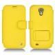 レザーケース Samsung GT-i9500 Galaxy S IV - Jaune fluo