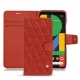 Custodia in pelle Google Pixel 4 - Papaye - Couture ( Pantone 180C ) 