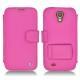 レザーケース Samsung GT-i9500 Galaxy S IV - Rose fluo