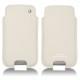 가죽 커버 Samsung GT-i9500 Galaxy S IV - Blanc ( Nappa - White ) 