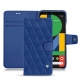 硬质真皮保护套  Google Pixel 4 XL - Bleu océan - Couture ( Nappa - Pantone 293C ) 