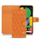 Housse cuir Google Pixel 4 XL - Orange - Couture ( Nappa - Pantone 1495U ) 