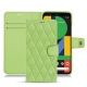 Google Pixel 4 XL leather case - Vert olive - Couture ( Nappa - Pantone 578U ) 