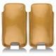 Samsung GT-i9500 Galaxy S IV leather case - Or Maïa ( Bologna Hi Gloss Metallic - Pantone 871C ) 