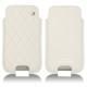 Capa em pele Samsung GT-i9500 Galaxy S IV - Blanc - Couture ( Bologna - White ) 