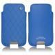 Funda de piel Samsung GT-i9500 Galaxy S IV - Bleu océan - Couture ( Nappa - Pantone 293C ) 