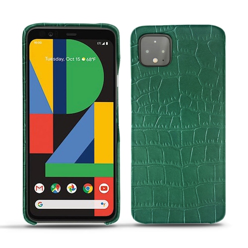 Custodia in pelle Google Pixel 4Crocodile pino ( Pantone #173F35 ) 