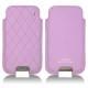 Housse cuir Samsung GT-i9500 Galaxy S IV - Lilas - Couture ( Nappa - Pantone 2645U ) 