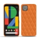Coque cuir Google Pixel 4 XL - Orange - Couture ( Nappa - Pantone 1495U ) 