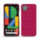 Google Pixel 4 XL leather cover - Rose fluo - Couture