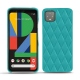 Coque cuir Google Pixel 4 XL - Bleu fluo - Couture