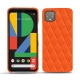 Coque cuir Google Pixel 4 XL - Orange fluo - Couture