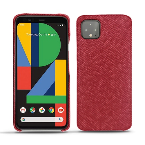 Google Pixel 4 XL leather caseRouge passion ( Pantone #a6192e ) 