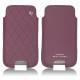Funda de piel Samsung GT-i9500 Galaxy S IV - Lie de vin - Couture ( Pantone 5115C ) 