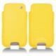 レザーケース Samsung GT-i9500 Galaxy S IV - Jaune fluo