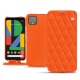 Google Pixel 4 leather case - Orange fluo - Couture