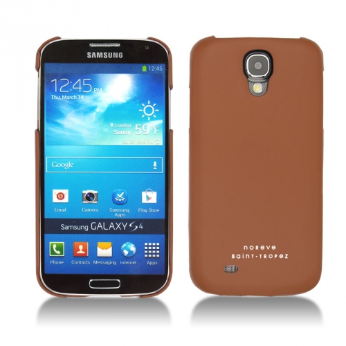 Etuis, coques et housses personnalisables fabriqués main pour Samsung Galaxy S IV Marron ( Nappa - Pantone #8B4720 ) 