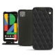 Google Pixel 4 XL leather case - Noir - Couture ( Nappa - Black ) 