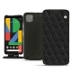 レザーケース Google Pixel 4 XL - Ebène - Couture ( Sleek P C12 - Black ) 