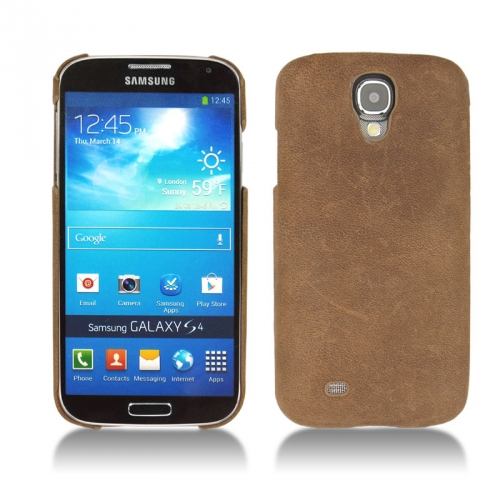 가죽 커버 Samsung GT-i9500 Galaxy S IVSable vintage ( Pantone #9b7340 ) 
