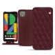 Custodia in pelle Google Pixel 4 XL - Lie de vin - Couture ( Pantone 5115C ) 