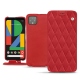 Google Pixel 4 XL leather case - Rouge troupelenc - Couture