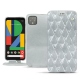 Google Pixel 4 XL leather case - Platinium - Couture