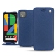 Google Pixel 4 XL leather case - Bleu frisson