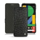 Capa em pele Google Pixel 4 - Autruche nero