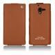 レザーケース Sony Xperia ZL  - Marron ( Nappa - Pantone 1615C ) 