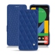 Housse cuir Google Pixel 4 XL - Bleu océan - Couture ( Nappa - Pantone 293C ) 