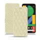 Google Pixel 4 XL leather case - Ivoire - Couture ( Sleek P C12 - White ) 