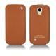 Funda de piel Samsung GT-i9190 Galaxy S4 mini  - Marron ( Nappa - Pantone 1615C ) 