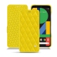 Housse cuir Google Pixel 4 XL - Jaune fluo - Couture