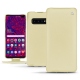 Housse cuir Samsung Galaxy S10 5G - Beige ( Nappa - Pantone 7502C ) 