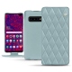 Housse cuir Samsung Galaxy S10 5G - Bleu ciel - Couture ( Nappa - Pantone 277C ) 