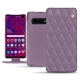 Housse cuir Samsung Galaxy S10 5G - Lilas - Couture ( Nappa - Pantone 2645U ) 
