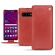 Samsung Galaxy S10 5G leather case - Cerise vintage ( Pantone 185C ) 