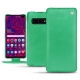 Samsung Galaxy S10 5G leather case - Menthe vintage ( Pantone 562C ) 
