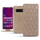 Housse cuir Samsung Galaxy S10 5G - Taupe vintage - Couture