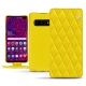 レザーケース Samsung Galaxy S10 5G - Jaune fluo - Couture